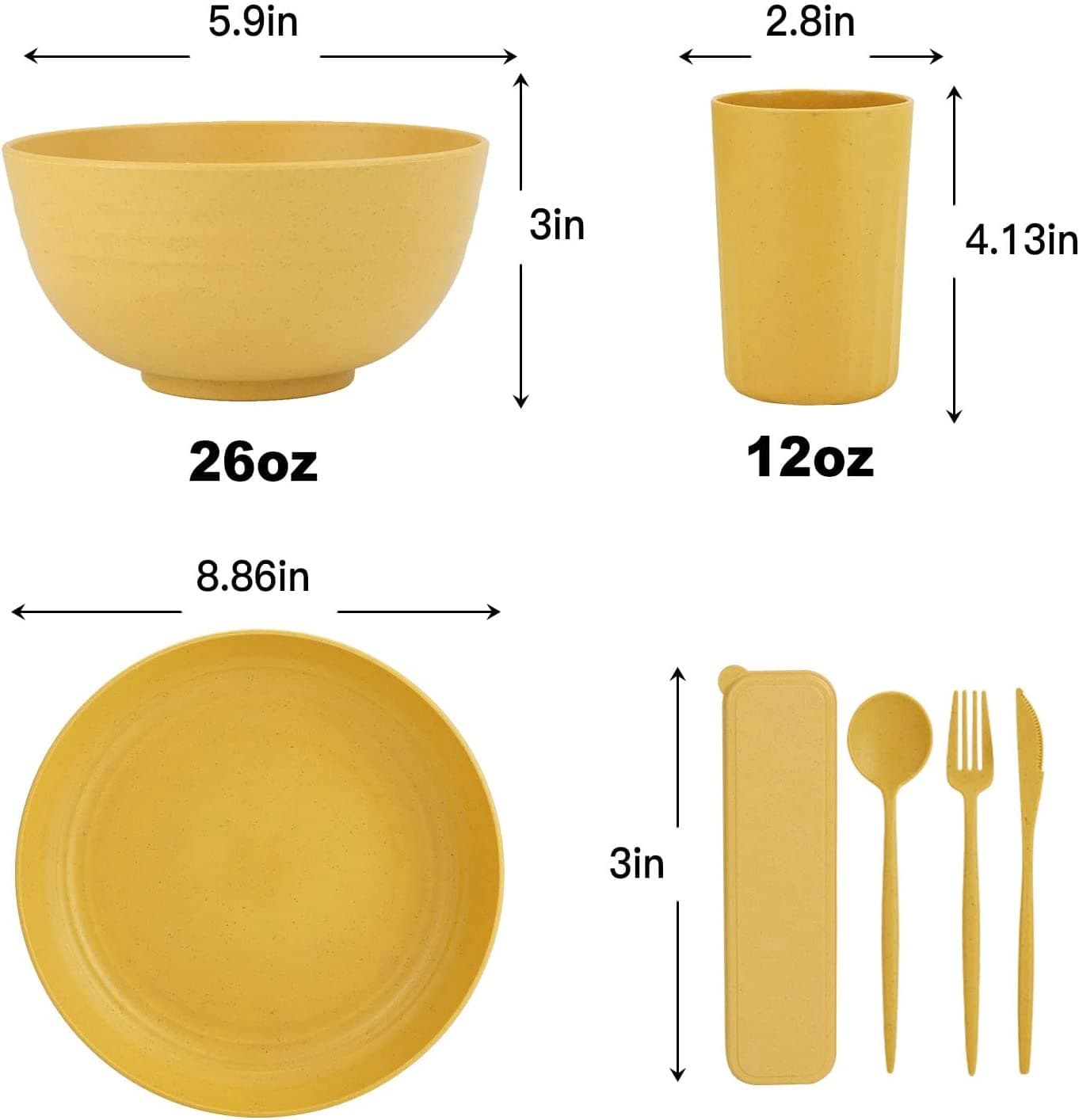 Wheat Straw Dinnerware Sets alternate