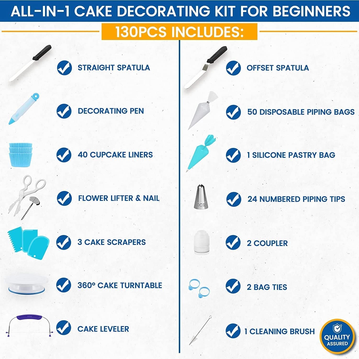 64 Pcs Cake Decorating Supplies Kit alternate