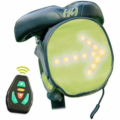 LED Bicycle Reflective Saddle Bag w/ Remote Control