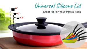 Universal Multi-Sized Silicone Glass Lid Covers for Pots and Pans