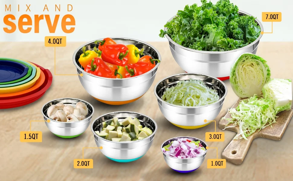 stainless steel bowls