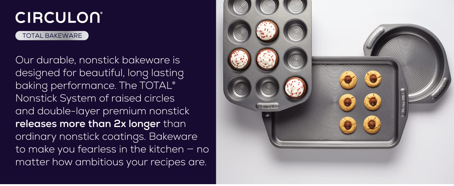 Circulon bakeware last 2x longer than other ordinary nonstick coatings