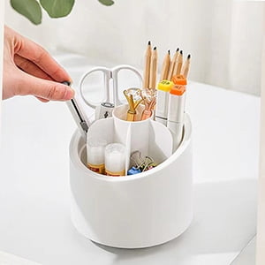 5 Compartments Makeup Brush Holder Organizer - Multifunctional 360 Degree