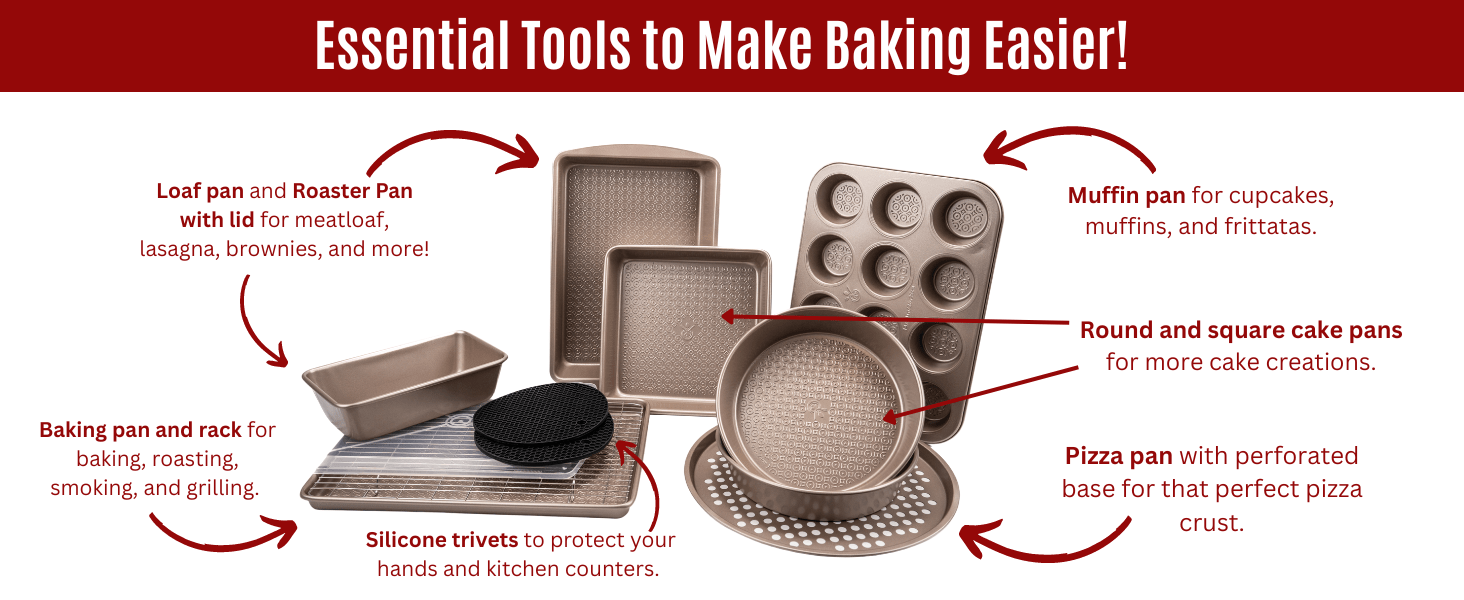 grill pan, cooling rack, wedding registry items, mini muffin pan, cake pans, cookie sheets
