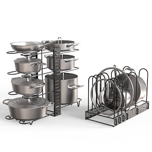 two pan rack organizers