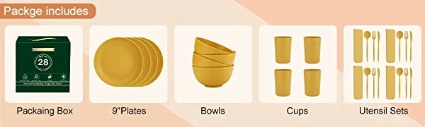 wheat straw dinnerware sets dishes set for 4 unbreakable dinnerware set dish sets for 4 dorm dishes