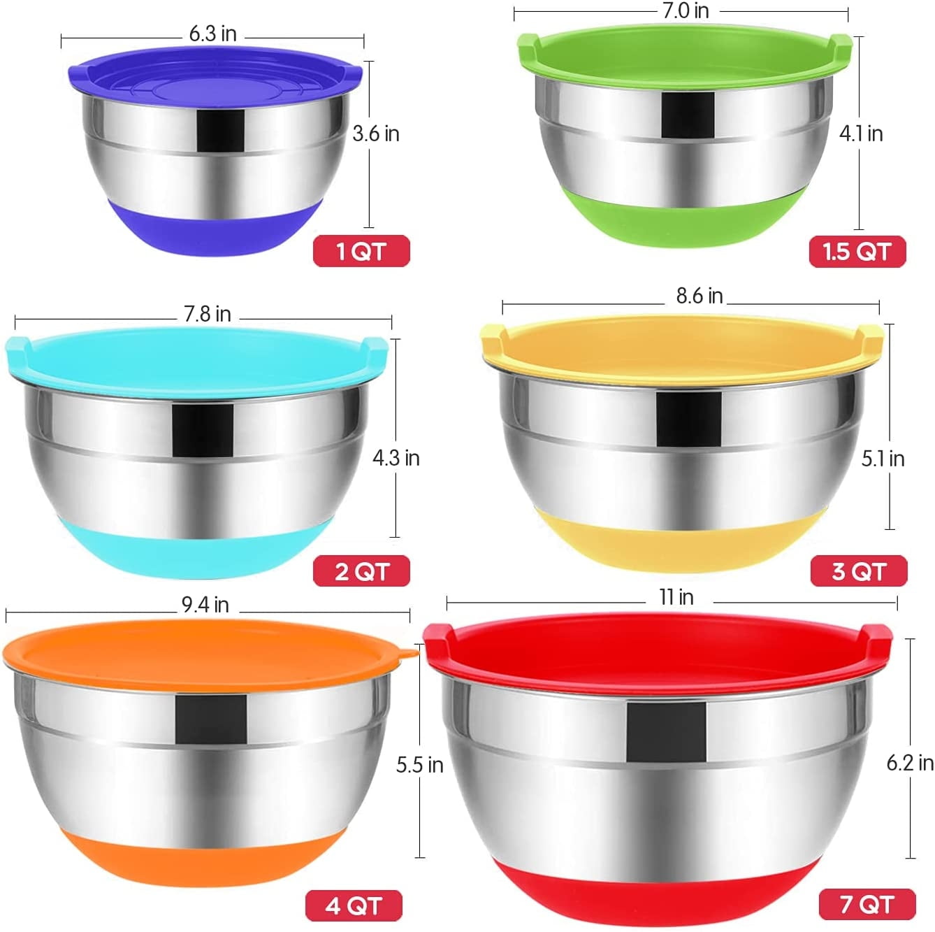 Preserve BPA-Free Mixing Bowls (Set of 3)