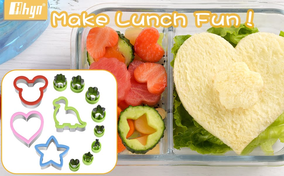 Upchefs Sandwich Cutters for Kids Create Healthy School Lunches in