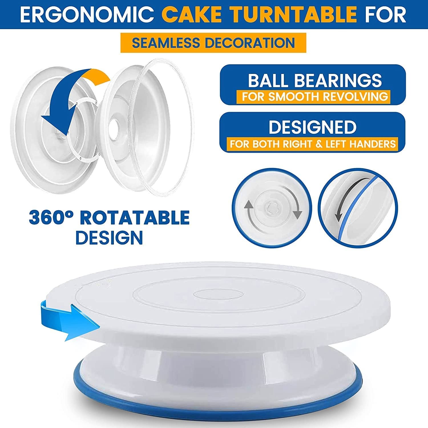 Two-Sided Revolving Cake Decorating Stand