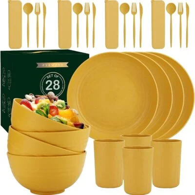 Wheat Straw Dinnerware Sets