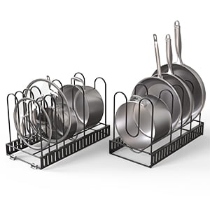 can be used as separated two pot rack organizers
