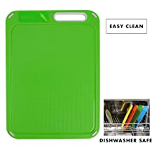 plastic index kitchen cutting board set of 4 with stand food icon non-slip usa color liquid groove