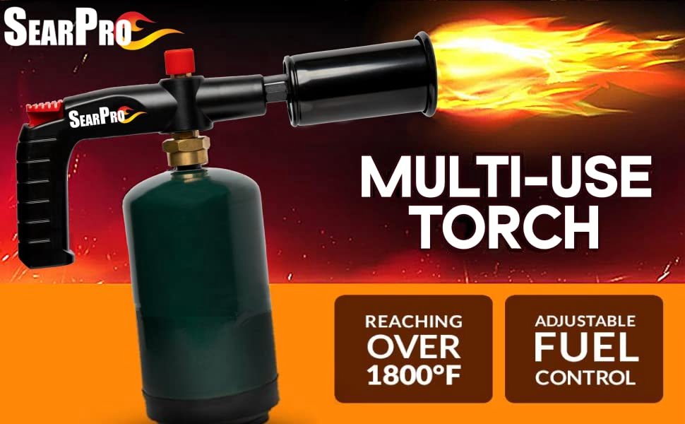 Propane Cooking Torch, Kitchen Butane Torch Gun, Blowtorch, Creme Brulee  Torch, Charcoal Lighter, Food Flamethrower for Searing Steaks, Grilling and