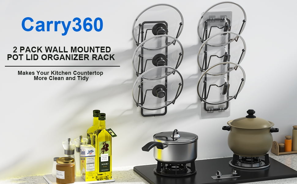 Wall or Cabinet Mount Lid Rack