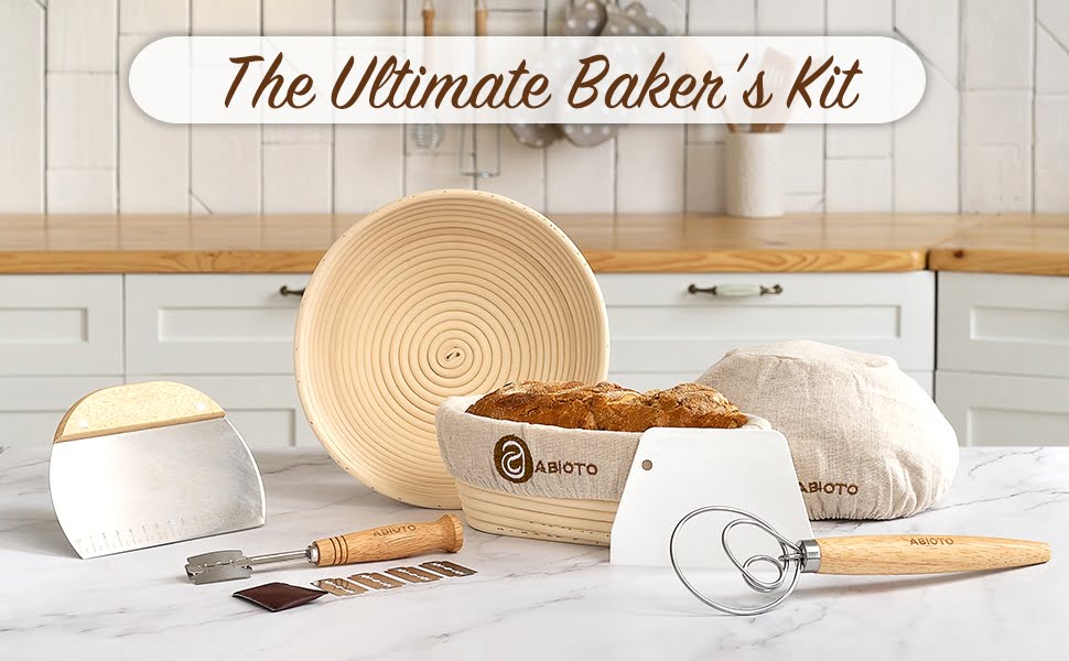 Proofing Basket Baking Kit for Professional and Beginner Bakers